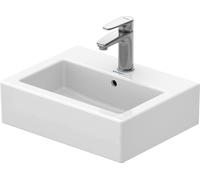 Duravit Vero 45cm lavabo à main, avec trop-plein, avec trou pour robinet banc, avec trou pour robinet, poli, 0704450027, Couleur: Blanc