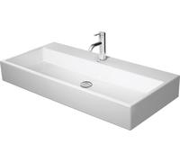 Duravit Vero Air Lavabo 100x47cm, sans trop-plein, avec table de robinetterie, 1 trou de robinet, rectifié, 23501000711, Couleur: Blanc avec Wondergliss