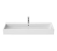 Duravit Vero Air lavabo 23501200271 blanc miroitement, 120x47cm, trou pour coq, poli