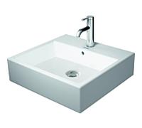 Duravit Vero Air lavabo 23505000271 blanc mirroir, 50x47cm, avec trou pour robinetterie et trop-plein