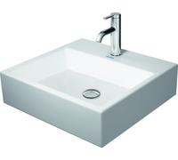 Duravit Vero Air Lavabo 50x47cm, sans trop-plein, avec table de robinetterie, 1 trou de robinet, rectifié, 2350500071, Couleur: Blanc