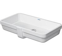 Duravit Vero Air lavabo encastré 60x31cm, avec trop-plein, sans table de robinetterie, sans trou de robinet, pour montage par le bas, 0384600000, Couleur: Blanc