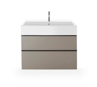 Duravit Vero Air meuble lavabo 100x47cm, avec trop-plein, avec table de robinetterie, 1 trou de robinet, 23501000001, Couleur: Blanc avec Wondergliss