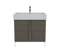 Duravit Vero Air meuble lavabo 80x47cm, avec trop-plein, avec table de robinetterie, 1 trou de robinet, 2350800000, Couleur: Blanc