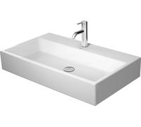 Duravit Vero Air meuble lavabo 80x47cm, sans trop-plein, avec table de robinetterie, 1 trou de robinet, 23508000411, Couleur: Blanc avec Wondergliss