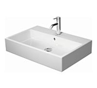 Duravit Vero Air meuble vasque poncé 23507000281 70 x 47 cm, blanc WonderGliss, sans trou pour robinetterie, avec trop-plein, avec banc pour robinetterie