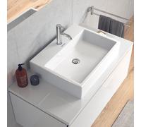 Duravit Vasque à poser Vero Air 2352600041 60x47 cm sans trop-plein, avec trou robinet, blanc