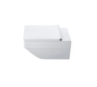 Duravit Vero Air WC suspendu Duravit Rimless 37x57cm, sans rebord, WC à évacuation verticale, 25250900001, Couleur: Blanc avec Wondergliss