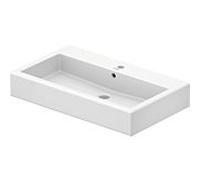 Duravit Lavabo Vero 800mm, poli avec trop-plein, avec table de robinetterie, 1 orifice de robinetterie, 04548000271, Couleur: Blanc avec Wondergliss