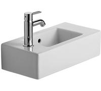 Duravit Vero, meuble lave-mains 0703500009 50x25cm, avec trop-plein, banc de robinetterie, trou de robinetterie à gauche, blanc