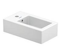 Duravit Vero lave-mains 07022500001 25x45cm, avec trou pour robinetterie, trop-plein, banque de trous pour robinetterie, blanc WonderGliss