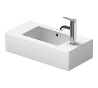 Duravit Vero Lave mains 50x25cm avec trou pour robinetterie gauche et trop plein Blanc 0703500009