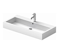 Duravit Vero meuble lavabo 04541000271 poncé, avec trou pour robinetterie, trop-plein, banc à trou pour robinetterie, 100 x 47 cm, blanc WonderGliss