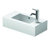 Duravit Vero meuble lave-mains 07035000081 50x25cm, avec trop-plein, banc à trou de robinetterie, trou à droite , blanc WonderGliss