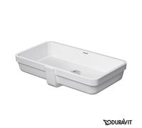 DURAVIT Vero Air - Lavabo à encastrer par le dessous 635x345mm sans trous de robinetterie avec trop-plein blanc avec WonderGliss
