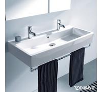 Lavabo Double Duravit Vero Suspendu 1200x470 mm dessous emaillé pour 2 robinets