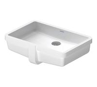 Duravit Vero Vasque encastrable par dessous pour console en bois 48.5x31.5cm avec trop plein et Wondergliss Blanc 03304800001