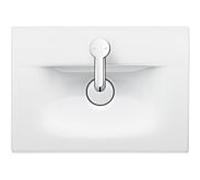 Duravit Viu Lave-mains 0733450041 45 x 35 cm, trou pour robinet 2000 , blanc, sans trop-plein, avec plate-forme de robinet