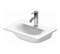 Duravit Lave-mains pour meubles Viu 073345, 450 mm, sans trop-plein, avec table Ã trous de coulÃ©e, sans trou de coulÃ©e, Coloris: Blanc - 0733450070