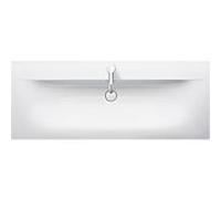 Duravit Viu Meuble sous lavabo 23441200001 123x49cm, blanc WonderGliss, avec 1 trou, avec trop-plein, avec bancs de robinet