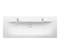 Duravit Viu Meuble sous lavabo 2344120024 123x49cm, blanc , avec 2 trous taraudés, avec trop-plein, avec plage de robinetterie