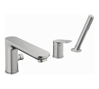 Duravit Wave Mitigeur baignoire - 3 trous - 2 voies - projection 20cm - Inox wa5260000070