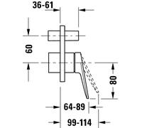 Duravit Wave mitigeur bain-douche encastrée doré WA4210008034