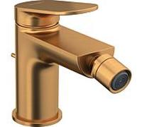 Duravit Wave mitigeur de bidet WA2400001004 projection 128mm, avec tirette garniture de vidange , bronze brossé
