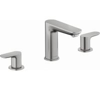 Duravit Wave 3 trous mitigeur lavabo WA1060005070 projection 129mm, acier inoxydable brossé