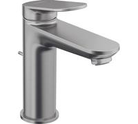Duravit Wave Mitigeur lavabo - M size - avec levier - projection 12.2cm - avec bonde - Inox brossé wa1020001070