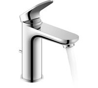 Duravit Wave Mitigeur monocommandÃ© pour lavabo, saillie 122 mm, avec garniture dÃ©coulement, WA10200010, Coloris: Chrome brillant - WA1020001010