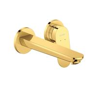 Duravit Wave mitigeur lavabo encastré, kit de montage final WA1070004034 saillie 202mm, or poli