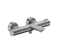 Duravit Mitigeur de baignoire Wave WA5220000070 en saillie - robinet d'arrêt/inverseur - inox brossé
