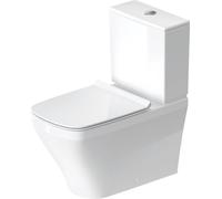 Duravit, WC au sol DuraStyle Kombi 72 cm, chasse d'eau basse position, pour réservoir à poser, sortie Vario, 21560900001, Couleur: Blanc avec Wondergliss