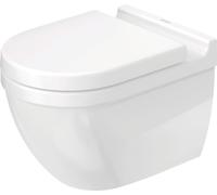 Duravit WC suspendu Starck 3 540mm WC à évacuation verticale, fixation cachée, rimless, blanc, 25270900001, Couleur: Blanc avec Wondergliss