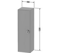 Duravit Armoire mi-haute White Tulip WT1333R8585 40×36cm blanc porte droite poignée 3 étagères verre