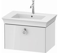 Duravit Meuble sous-vasque Tulip blanc WT425108585 68,4 x 45,8 cm, Weiß Hochglanz , 2000 , coulissant match2 avec poignée