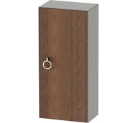 Duravit White Tulip armoire mi-hauteur, largeur 400 x profondeur 240mm, 1 arrêt de porte à droite avec poignée, WT1323R7792, Couleur: Carrosserie : gris pierre soyeux mat, façade : noyer américain mas