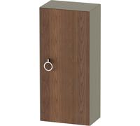 Duravit White Tulip armoire mi-hauteur, largeur 400 x profondeur 240mm, 1 arrêt de porte à droite avec poignée, WT1323R77H2, Couleur: Corps : gris pierre brillant, façade : noyer américain massif