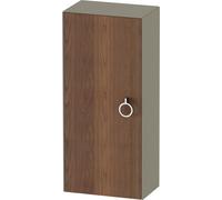 Duravit White Tulip armoire mi-hauteur, largeur 400 x profondeur 240mm, 1 arrêt de porte à gauche avec poignée, WT1323L77H2, Couleur: Corps : gris pierre brillant, façade : noyer américain massif