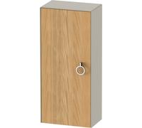 Duravit White Tulip armoire mi-hauteur, largeur 400 x profondeur 240mm, 1 arrêt de porte à gauche avec poignée, WT1323LH560, Couleur: Corps : taupe silk mat, façade : chêne naturel massif