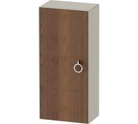 Duravit White Tulip armoire mi-hauteur, largeur 400 x profondeur 240mm, 1 arrêt de porte à gauche avec poignée, WT1323L7760, Couleur: Corps : Taupe silk mat, façade : noyer américain massif