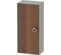 Duravit White Tulip armoire mi-hauteur, largeur 400 x profondeur 240mm, 1 arrêt de porte à gauche avec poignée, WT1323L7792, Couleur: Carrosserie : gris pierre soyeux mat, façade : noyer américain mas