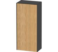 Duravit White Tulip armoire mi-hauteur, largeur 400 x profondeur 240mm, 1 arrêt de porte ouverture basculante à droite, WT1322RH558, Couleur: Corps : graphite satiné, façade : chêne naturel massif