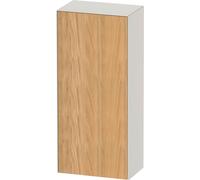 Duravit White Tulip armoire mi-hauteur, largeur 400 x profondeur 240mm, 1 arrêt de porte ouverture basculante à gauche, WT1322LH539, Couleur: Corps : blanc nordique satiné, façade : chêne naturel mass