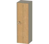 Duravit White Tulip armoire mi-hauteur, largeur 400 x profondeur 360mm, 1 arrêt de porte à droite avec poignée, WT1333RH5H2, Couleur: Corps : gris pierre brillant, façade : chêne naturel massif