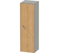 Duravit White Tulip armoire mi-hauteur, largeur 400 x profondeur 360mm, 1 arrêt de porte à droite avec poignée, WT1333RH592, Couleur: Corps : gris pierre soie mat, façade : chêne naturel massif
