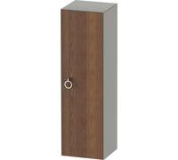 Duravit White Tulip armoire mi-hauteur, largeur 400 x profondeur 360mm, 1 arrêt de porte à droite avec poignée, WT1333R7792, Couleur: Carrosserie : gris pierre soyeux mat, façade : noyer américain mas