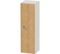 Duravit White Tulip armoire mi-hauteur, largeur 400 x profondeur 360mm, 1 arrêt de porte à droite avec poignée, WT1333RH539, Couleur: Corps : blanc nordique satiné, façade : chêne naturel massif