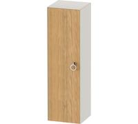 Duravit White Tulip armoire mi-hauteur, largeur 400 x profondeur 360mm, 1 arrêt de porte à gauche avec poignée, WT1333LH539, Couleur: Corps : blanc nordique satiné, façade : chêne naturel massif